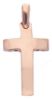 Picture of Perforated convex Cross Pendant gr 1,3 Rose Gold 18k Hollow Tube Unisex Woman Man