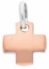 Picture of Smooth square Cross Pendant gr 1,9 Rose solid Gold 18k for Woman