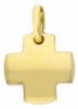 Picture of Smooth square Cross Pendant gr 2,6 Yellow solid Gold 18k for Woman