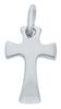 Picture of Large Convex Cross Pendant gr 2,4 White solid Gold 18k Unisex Woman Man