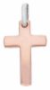 Picture of Simple Straight Cross Pendant gr 1,7 Rose solid Gold 18k Unisex Woman Man