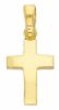 Picture of Smooth convex Cross Pendant gr 2,3 Yellow solid Gold 18k Unisex Woman Man