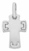 Picture of Rounded Modern Cross Pendant gr 2 White solid Gold 18k for Man