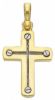 Picture of Modern Design Cross with screws Pendant gr 2,7 Bicolour yellow white solid Gold 18k for Man