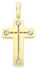 Picture of Modern Design Cross with screws Pendant gr 13 Bicolour yellow white solid Gold 18k for Man