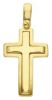 Picture of Double convex Cross Pendant gr 2,8 Yellow solid Gold 18k Unisex Woman Man