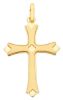 Picture of 8-pointed Double Cross Pendant gr 2,4 Yellow Gold 18k relief printed plate Unisex Woman Man