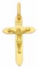 Immagine di Croce stondata con corpo di Cristo INRI Ciondolo Pendente gr 1,7 Oro giallo massiccio 18kt Unisex Donna Uomo