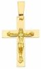 Picture of Straight Cross with Body of Christ Pendant gr 3,6 Yellow solid Gold 18k Unisex Woman Man