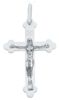 Picture of Tri-lobed Cross with Body of Christ Pendant gr 2,5 White solid Gold 18k Unisex Woman Man