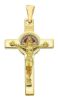 Immagine di Crocifisso INRI con Croce di San Benedetto Ciondolo Pendente gr 3,2 Oro giallo massiccio 18kt Unisex Donna Uomo