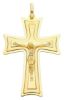 Picture of Triple flared Cross with Body of Christ Pendant gr 14,6 Yellow solid Gold 18k Unisex Woman Man