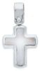 Picture of Cross Fashion Pendant gr 0,9 White Gold 18k with white Mother of Pearl Unisex Woman Man