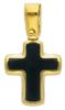 Immagine di Croce nera Ciondolo Pendente Moda gr 0,9 Oro giallo 18kt con Onice Unisex Donna Uomo