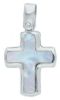 Picture of Cross Fashion Pendant gr 1,5 White Gold 18k with white Mother of Pearl Unisex Woman Man