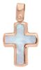 Picture of Cross Fashion Pendant gr 1,5 Rose Gold 18k with white Mother of Pearl Unisex Woman Man