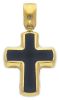 Picture of Black Cross Fashion Pendant gr 1,4 Yellow Gold 18k with Onyx Unisex Woman Man