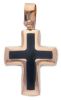 Picture of Black Cross Fashion Pendant gr 1,7 Rose Gold 18k with Onyx Unisex Woman Man