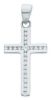 Picture of Straight Cross with Light Spots Pendant gr 1,15 White Gold 18k with Zircons for Woman