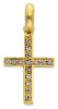 Picture of Straight Cross with 15 Light Spots Pendant gr 1,05 Yellow Gold 18k with Zircons for Woman