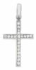 Picture of Straight Cross with Light Spots Pendant gr 1,15 White Gold 18k with Zircons for Woman