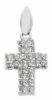 Picture of Straight Cross with Light Spots Pendant gr 0,8 White Gold 18k with Zircons for Woman