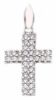 Picture of Straight Cross with Light Spots Pendant gr 1,1 White Gold 18k with Zircons for Woman