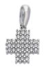 Picture of Small square Cross with Light Spots Pendant gr 1,7 White Gold 18k with Zircons for Woman