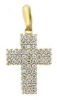 Picture of Straight Cross with Light Spots Pendant gr 2,5 Yellow Gold 18k with Zircons for Woman