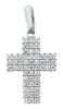 Picture of Straight Cross with Light Spots Pendant gr 2,4 White Gold 18k with Zircons for Woman