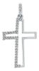 Picture of Stylized Cross with Light Spots Pendant gr 1,35 White Gold 18k with Zircons for Woman