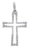 Picture of Stylized Cross with Light Spots Pendant gr 1,4 White Gold 18k with Zircons for Woman