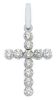 Picture of Straight Cross with 11 Light Spots Pendant gr 0,9 White Gold 18k with Zircons for Woman