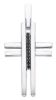 Picture of Modern Design smooth Cross with insert and Light Spots Pendant gr 2,7 White solid Gold 18k with Zircons Unisex Woman Man