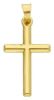 Picture of Chiseled Straight Cross Pendant gr 0,5 Yellow Gold 18k Hollow Tube Unisex Woman Man