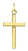 Picture of Straight Cross Pendant gr 0,6 Yellow Gold 18k Hollow Tube Unisex Woman Man