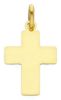 Picture of Smooth Straight Cross Pendant gr 0,8 Yellow Gold 18k relief printed plate Unisex Woman Man