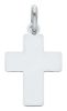 Picture of Smooth Straight Cross Pendant gr 0,8 White Gold 18k relief printed plate Unisex Woman Man