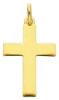 Picture of Simple Straight Cross Pendant gr 1 Yellow Gold 18k relief printed plate Unisex Woman Man