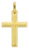 Picture of Double Straight Cross Pendant gr 1,1 Yellow Gold 18k relief printed plate Unisex Woman Man