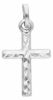 Picture of Decorated Straight Cross Pendant gr 0,5 White Gold 18k Hollow Tube Unisex Woman Man