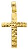 Picture of Small Straight Cross lavorata Pendant gr 1 Yellow Gold 18k relief printed plate Unisex Woman Man