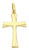 Picture of Modern style relief Cross Pendant gr 1,15 Yellow Gold 18k Hollow Tube Unisex Woman Man