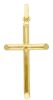 Picture of Simple Straight Cross Pendant gr 1,8 Yellow Gold 18k Hollow Tube Unisex Woman Man