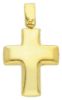 Picture of Smooth convex Cross Pendant gr 1,6 Yellow Gold 18k Hollow Tube Unisex Woman Man