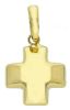 Picture of Small square convex Cross Pendant gr 1,2 Yellow Gold 18k Hollow Tube for Woman