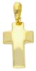 Picture of Convex Cross Pendant gr 1,4 Yellow Gold 18k Hollow Tube Unisex Woman Man