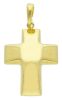 Picture of Convex Cross Pendant gr 2 Yellow Gold 18k Hollow Tube Unisex Woman Man