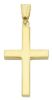 Picture of Simple Straight Cross Pendant gr 1,3 Yellow Gold 18k Hollow Tube Unisex Woman Man