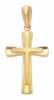 Picture of Double Cross Pendant gr 2 Yellow Gold 18k Hollow Tube Unisex Woman Man